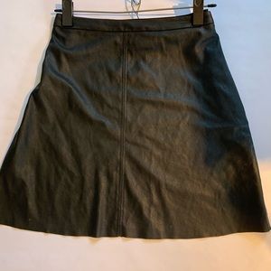 Faux Leather Black Skirt